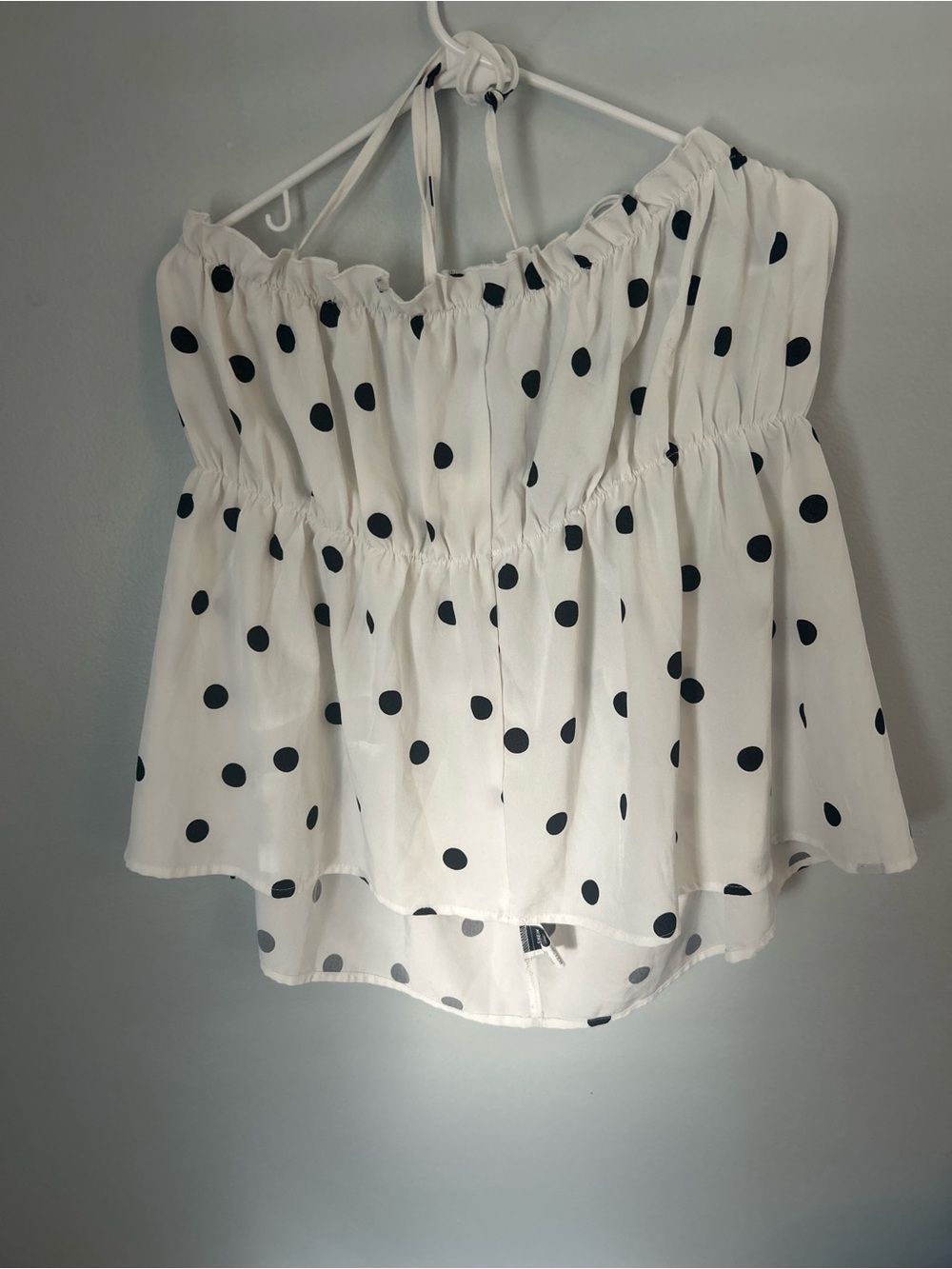 SHEIN White Polka Dot Off-Shoulder Camisole
